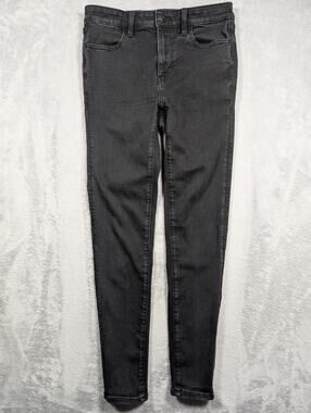 American Eagle High Rise Jeggings Womens Size 6 28 Waist Black Stretch Casual